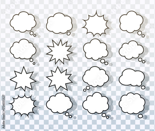 Creative Thought Bubble Vector Set For Therapy And Mindfulness