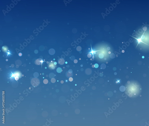 Blue Vector Bokeh Background For Church Worship And Prayer