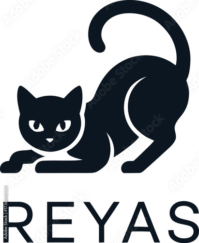 black cat with a letter
