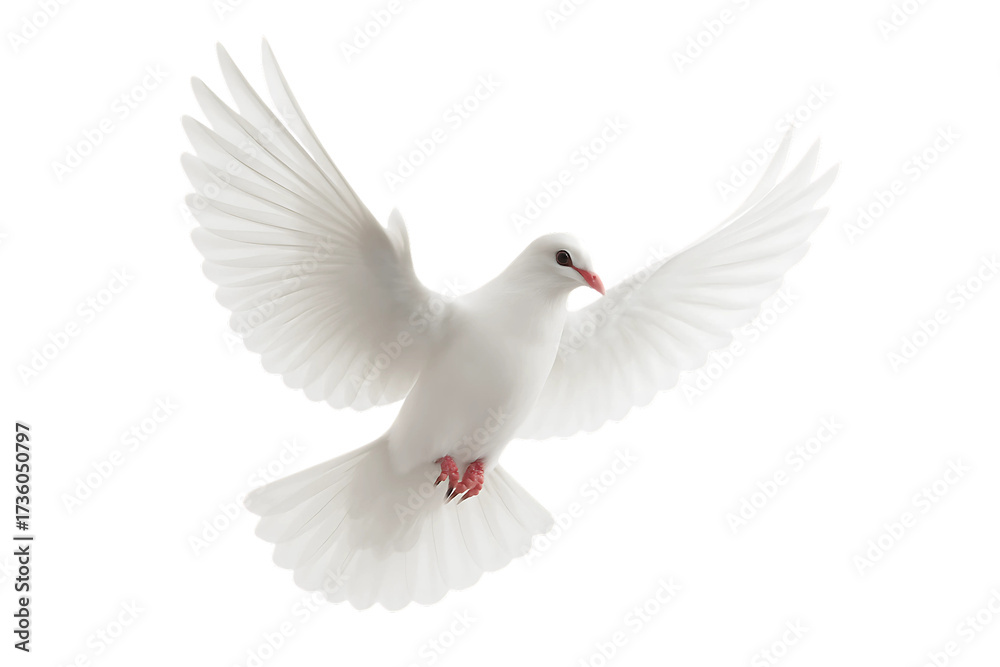Fototapeta premium White Dove Flying, Peace Symbol, Freedom