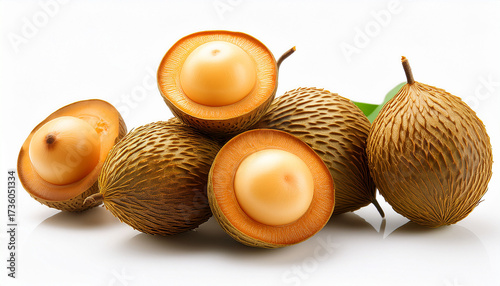 Nephelium Lappaceum Linn Fruit On A White Isolated