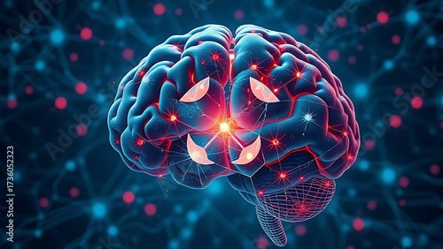 A fractured digital brain puzzle with biological neurons slipping through, illustrating AI limitations.
