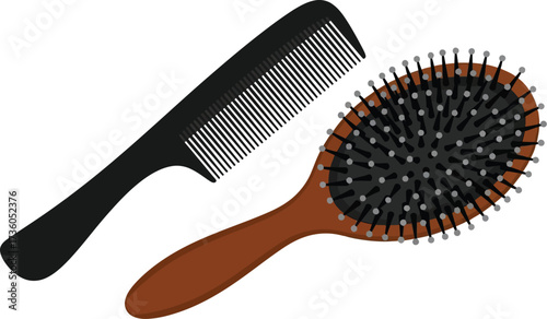 Hair comb and brush for styling and detangling hair care products