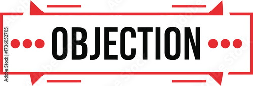 Objection concept objection message objection banner objection design
