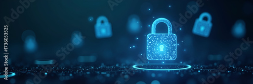 Floating Public Key Infrastructure (PKI) icons surround a digital space, capturing the essence of data encryption and security within an engaging and professional framework.