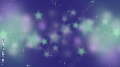 Seamless Abstract Glow. A Star-Shaped Bokeh Light Background