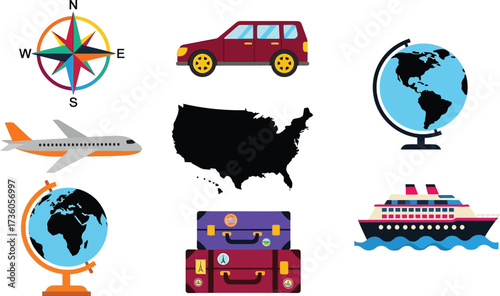 Travel destinations and transportation methods for vacation planning