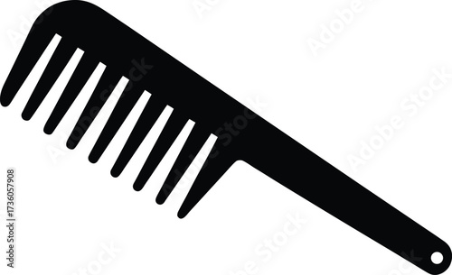 Comb silhouette, Comb vector design, Comb silhouette art design
