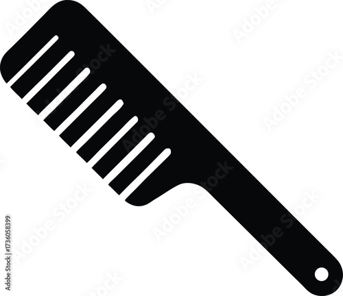 Comb silhouette, Comb vector design, Comb silhouette art design