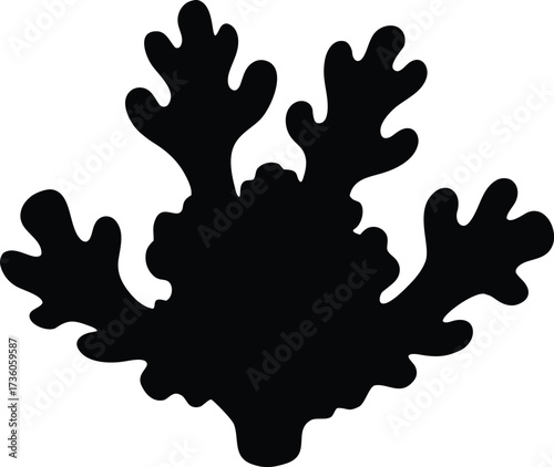 Coral silhouette vector, Coral  icon silhouette vector illustration