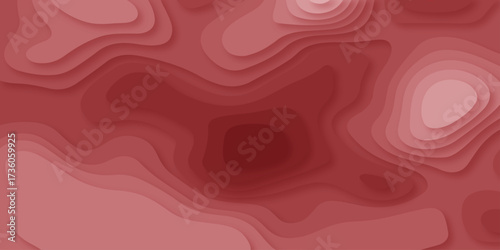 Luxury diamond creative red background. vector natural shadow papercut web topography map spiral line. red light dynamic smooth cover origami papercut texture background.	