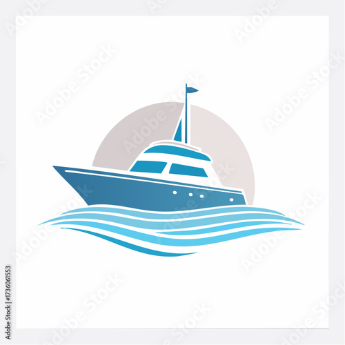 Modern Catamaran Sailing on Calm Blue Waters Under a Soft Sun.