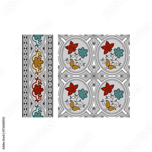 dot work flower bed sheet design
