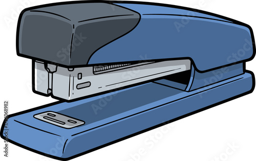 Simple Line Art Detailed Stapler Tool Office Stationary Equipment