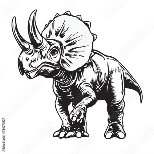 triceratops vector illustration