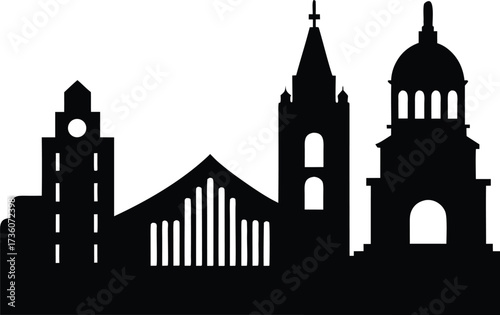 Los Angeles and San Francisco Skyline Vector, California City Skyline Vector Illustration.