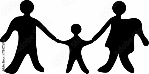 Strong family unit with parents and child holding hands, representing love, security, and cherished togetherness.