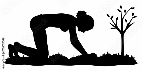 Mindful person tending to fresh plants, symbolizing growth, sustainability, and dedication to nature's beauty.