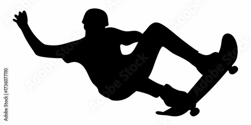 Dynamic skateboarder performing an exciting aerial trick, showcasing extreme sports action and youthful energy for modern projects.