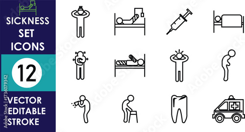 Minimalist global logistics vector icons featuring delivery trucks, stopwatch, warehouse, clipboard, trolley, train, cargo, and package — editable stroke, perfect for transport design