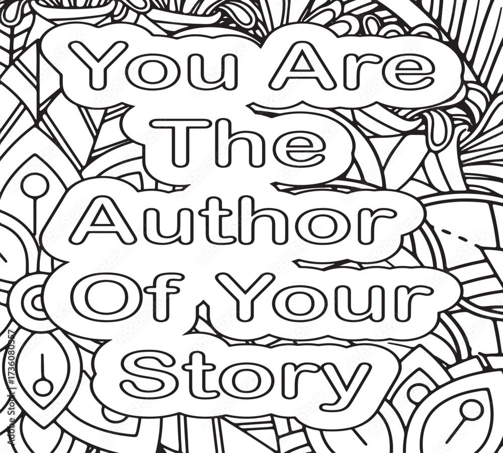 Obraz premium Determination Dreams Coloring Book pages for adults and kids 