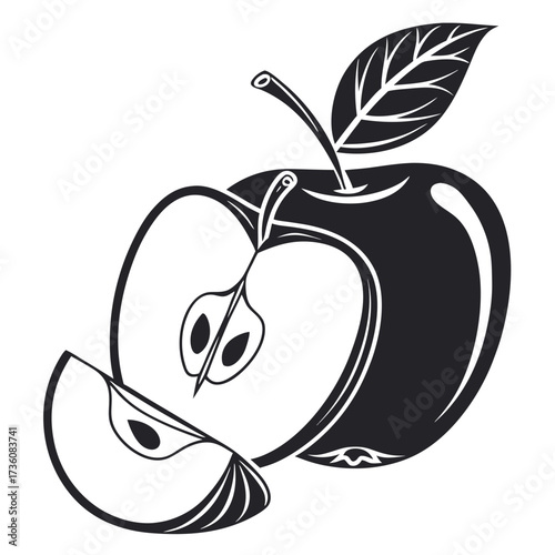 vector illustration of an apple