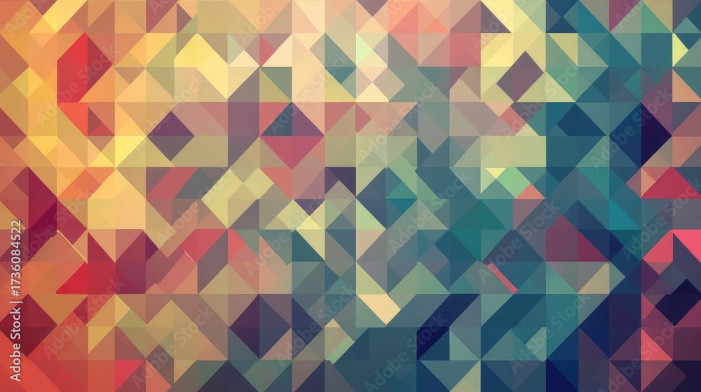 Obraz premium Geometric abstract pattern creating colorful polygonal background