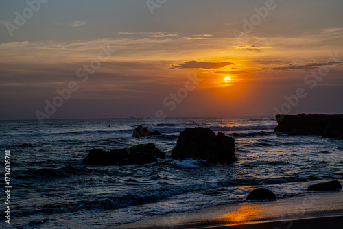 Sunset at Canggu beach in Bali