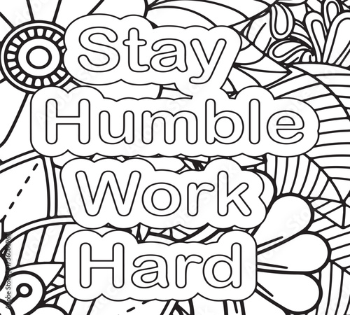 Inspirational Quotes Coloring Book pages for adults and kids 