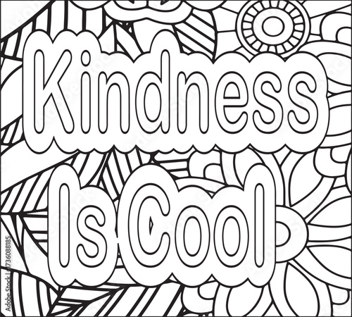 Inspirational Quotes Coloring Book pages for adults and kids 