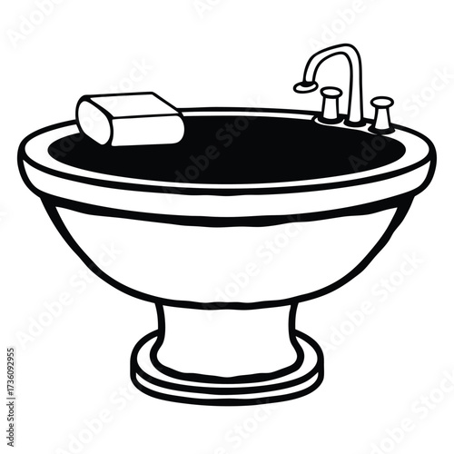 vector illustration of toilet bowl