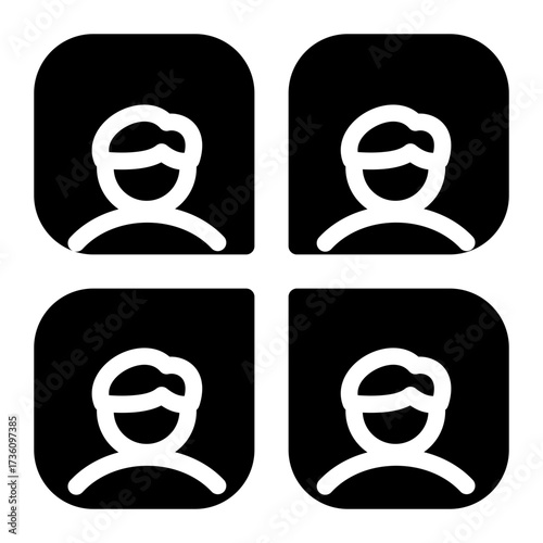 Glyph Style connection icon, symbolizing networking, collaboration, and group interactions.