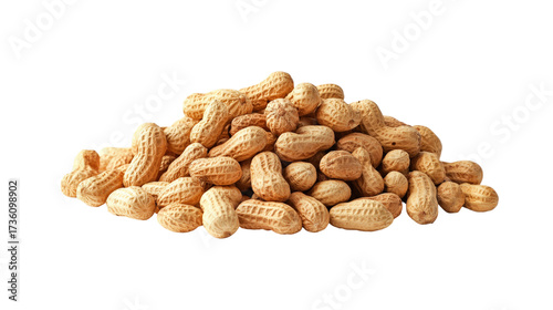 Pile of Peanuts isolated on a transparent background