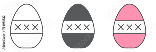 Egg device intimate line icon, wellness and personal accessory, vector graphics, editable stroke