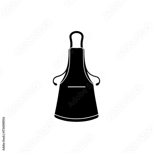apron icon black silhouette vector illustration on transparent background