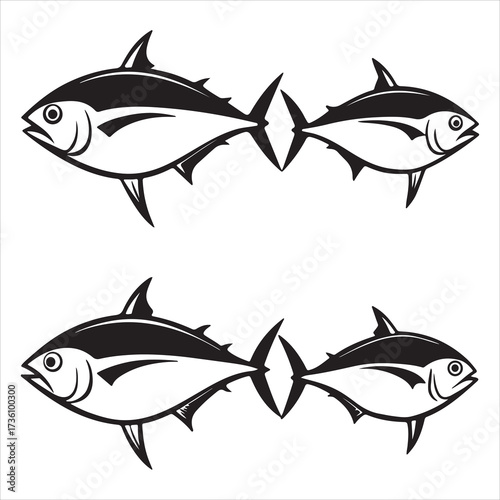 A Powerful Pelagic Tuna Fish, a Fast Swimmer Ocean Predator Prized for Omega3 Protein, Served as Sashimi or Commercial Fish, Facing Overfishing Threats