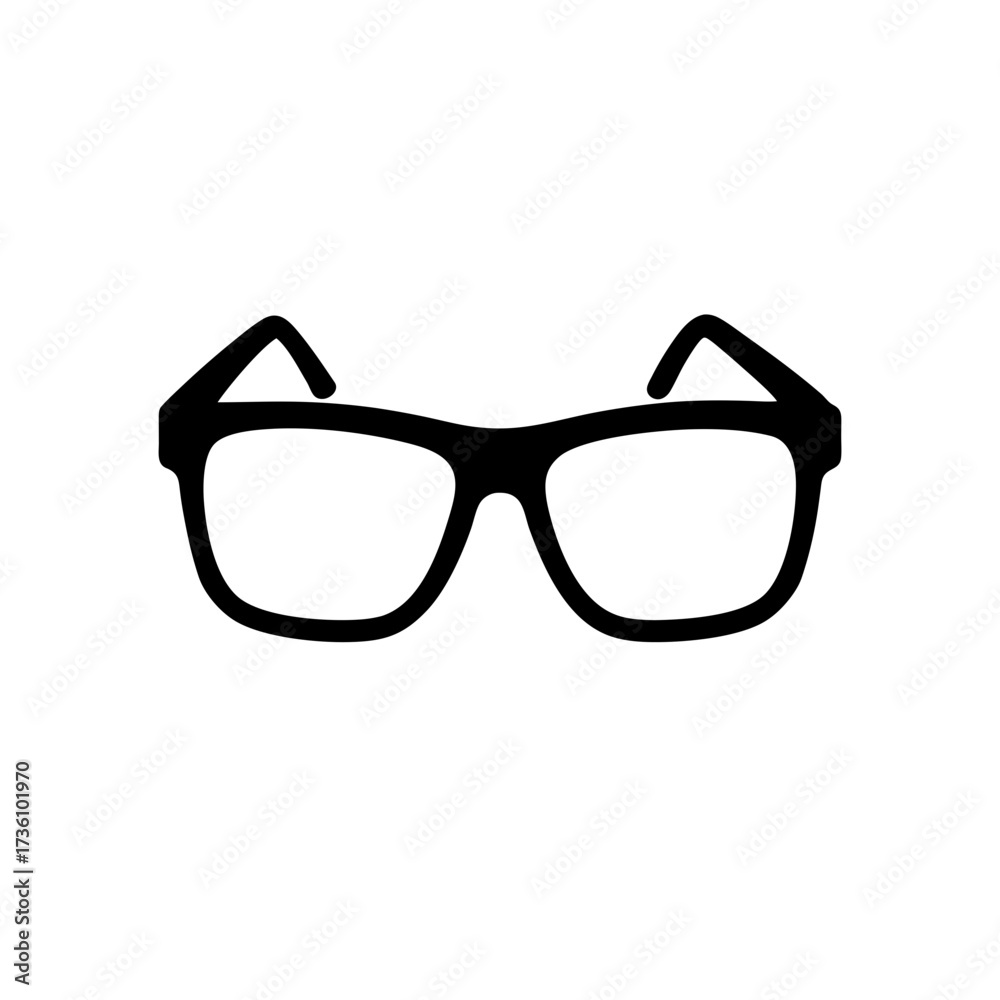 Fototapeta premium reading glasses icon black silhouette vector illustration on transparent background