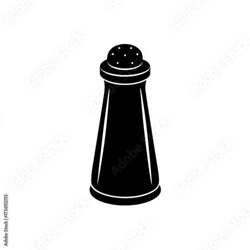 salt shaker icon black silhouette vector illustration on transparent background