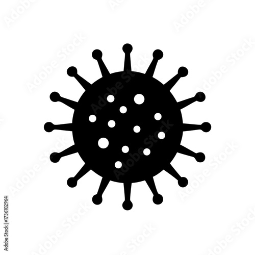 Wallpaper Mural virus icon icon black silhouette vector illustration on transparent background Torontodigital.ca