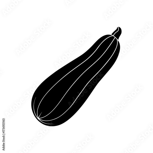 Wallpaper Mural zucchini icon black silhouette vector illustration on transparent background Torontodigital.ca