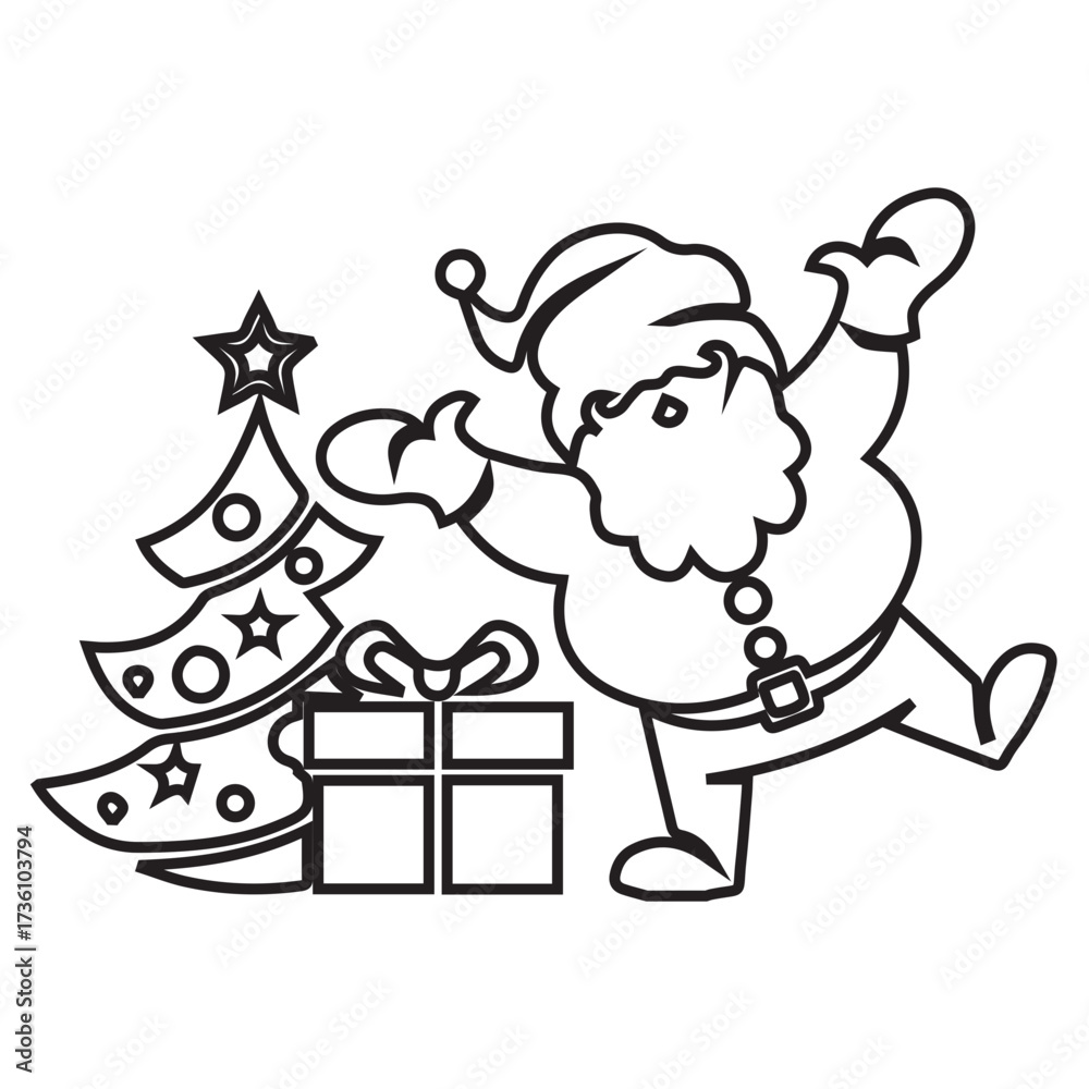 Naklejka premium Santa Claus illustration