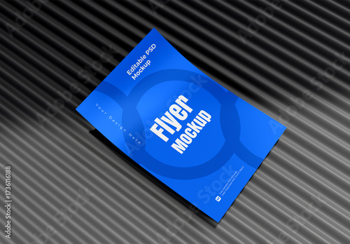 Modern A4 Flyer Mockup on Texture Background