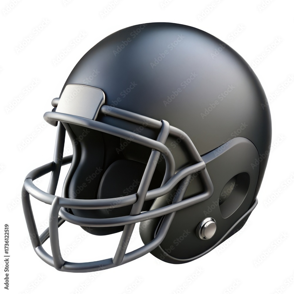 Fototapeta premium 3d american football helmet with protective cage