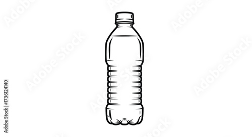Illustration of a plastic water bottle
