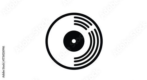 Vinyl record illustration for music lovers