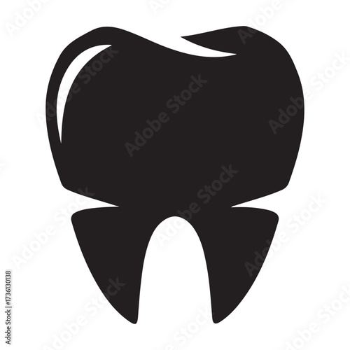 Tooth dental logo design on white background