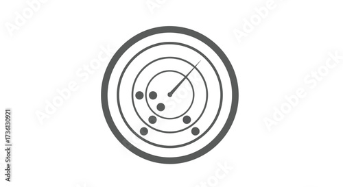 Radar screen displaying multiple targets