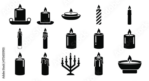 Collection of various candle designs