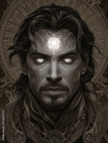 portrait of a fantasy man - generative ai
