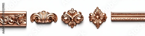 Rose gold decorative trim pieces